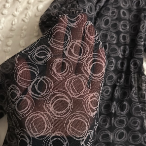 Sheer mesh collared button up blouse - Picture 3 of 4